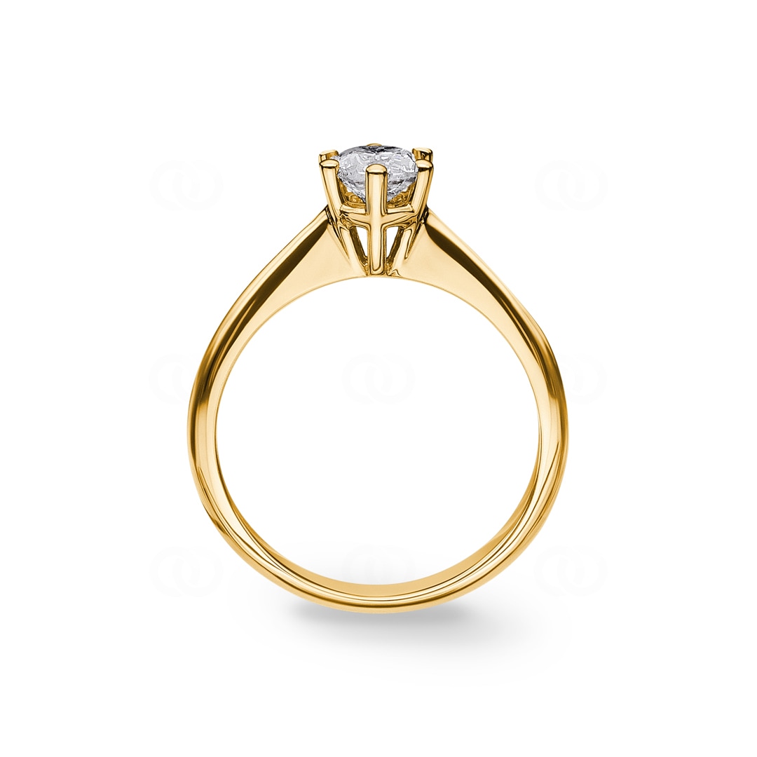 Verlobungsring 750/18 K Gelbgold mit Diamant 0.51 ct H/si