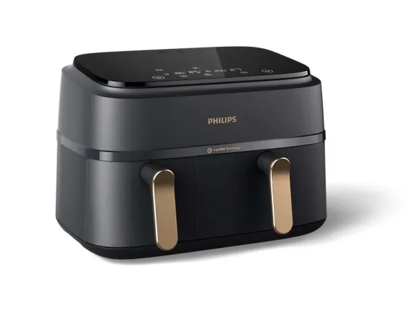 Philips Series 3000 NA352 - Varmluftsrister - 9 liter - 2.75 kW - trækulsgrå/kobber