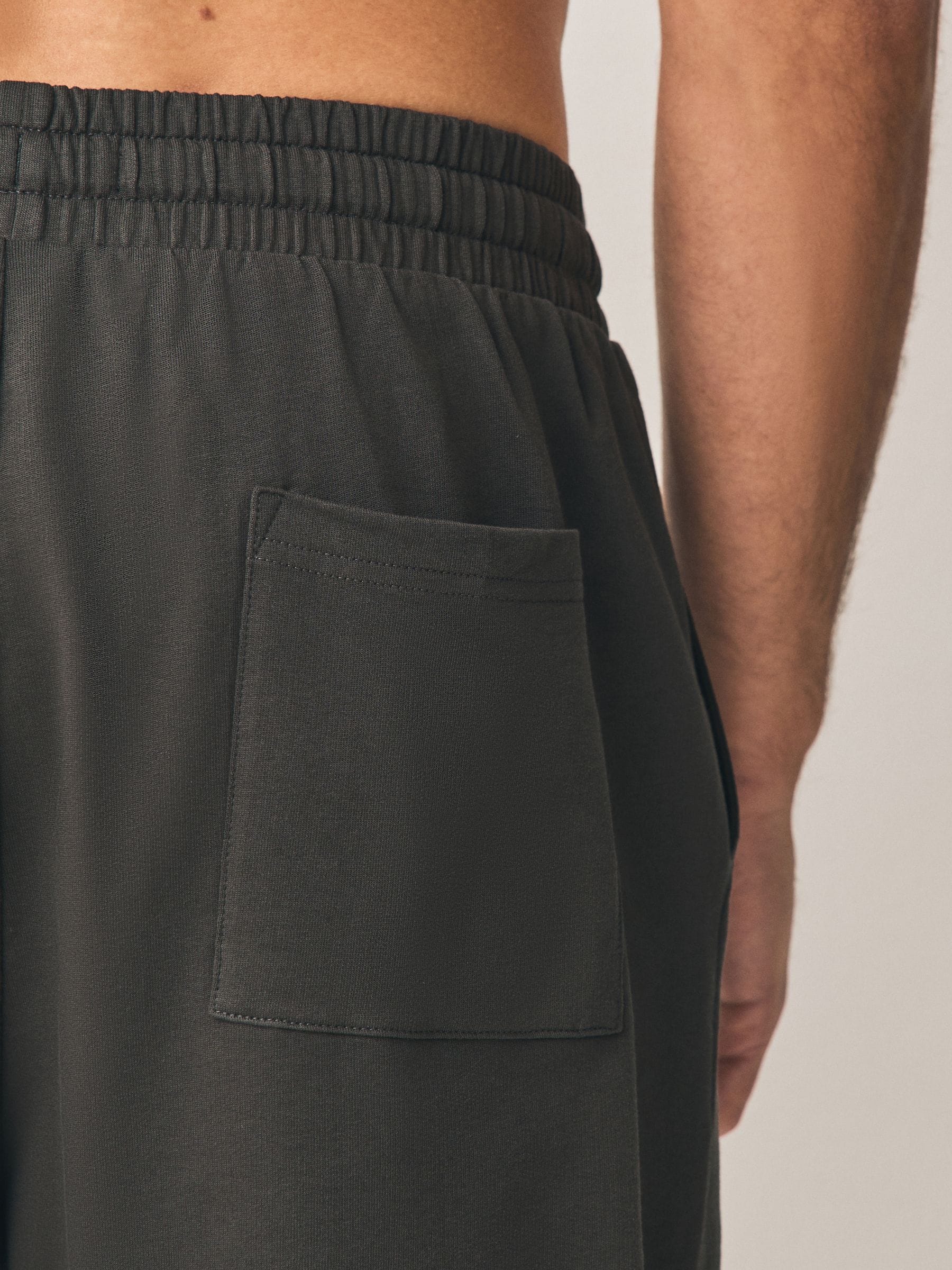 Donkergrijs/zwart - Set van 2 lichtgewicht 100% katoenen joggershorts