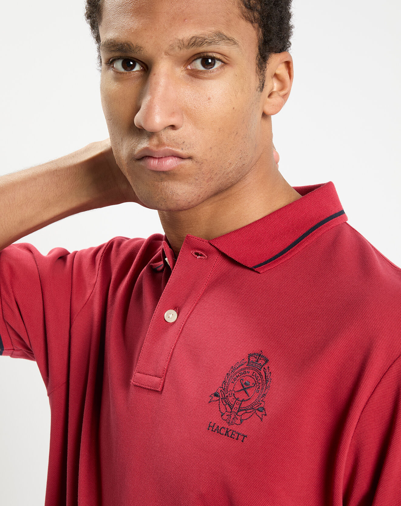 Hackett London Polo Regular Fit piqué Blason rouge