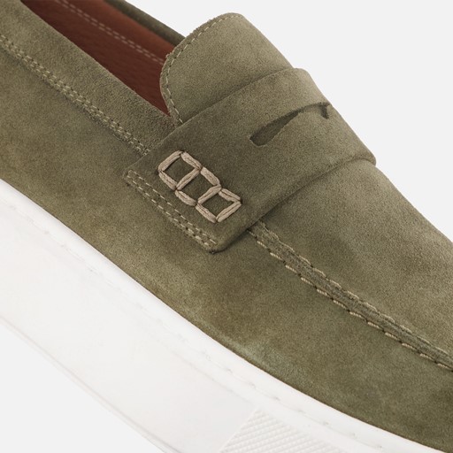 Invinci Instappers groen Suede