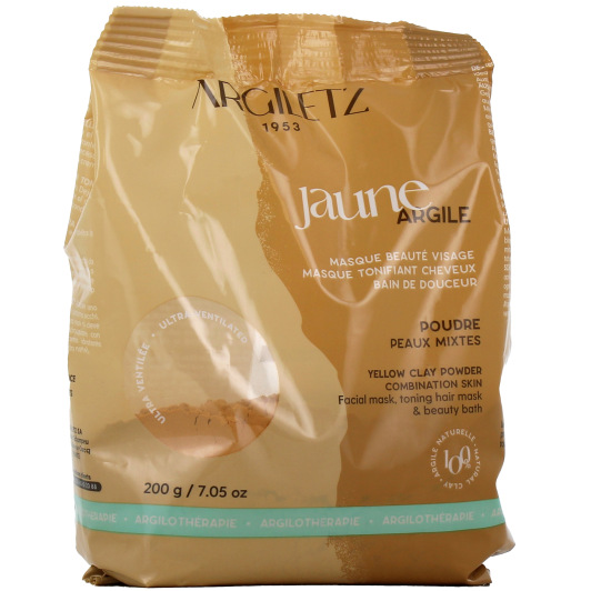 Argile jaune ultra ventilée Argiletz - Masque visage, cheveux