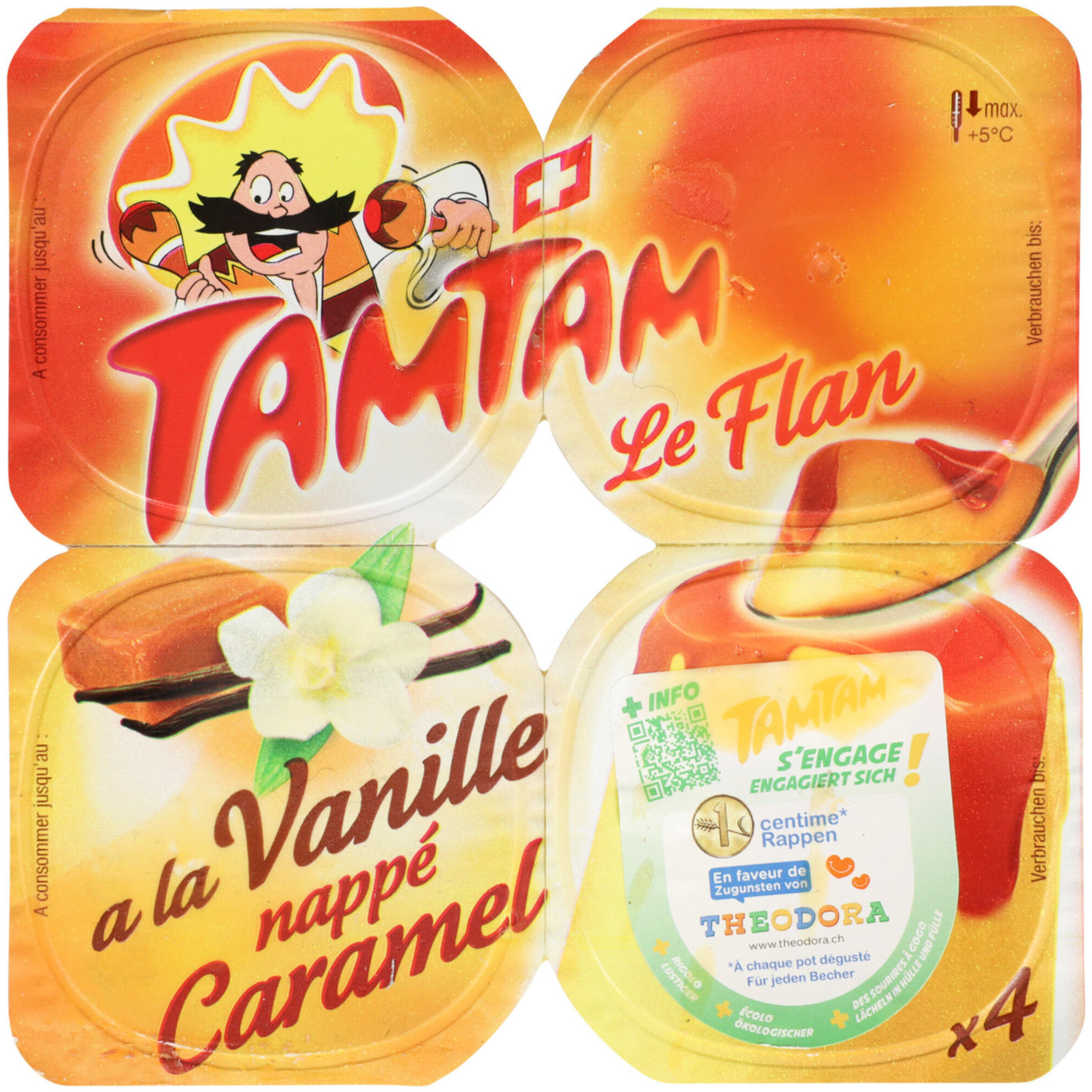 TamTam Le Flan Vanille mit Caramel 4x100g