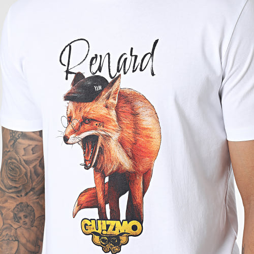 Tee Shirt Renard 1 Blanc