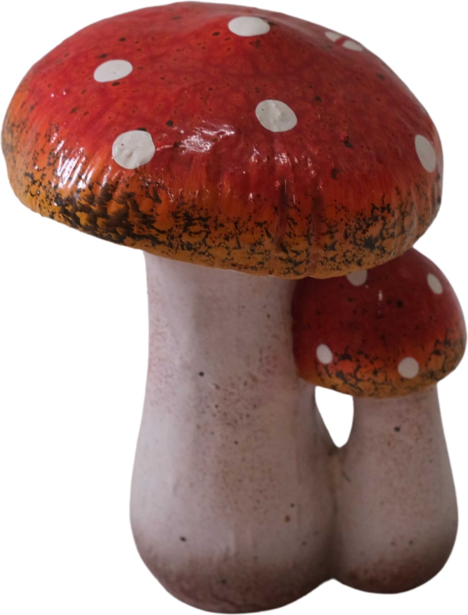 Intratuin tuinbeeld Amber paddenstoel rood / wit 12,2 x 13,5 x 18 cm