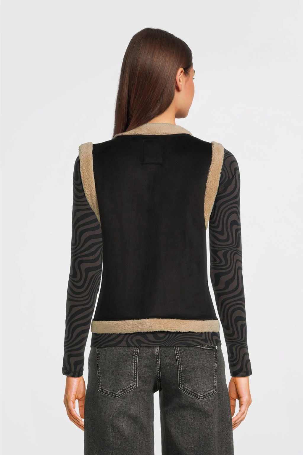 LOOXS gilet zwart/beige