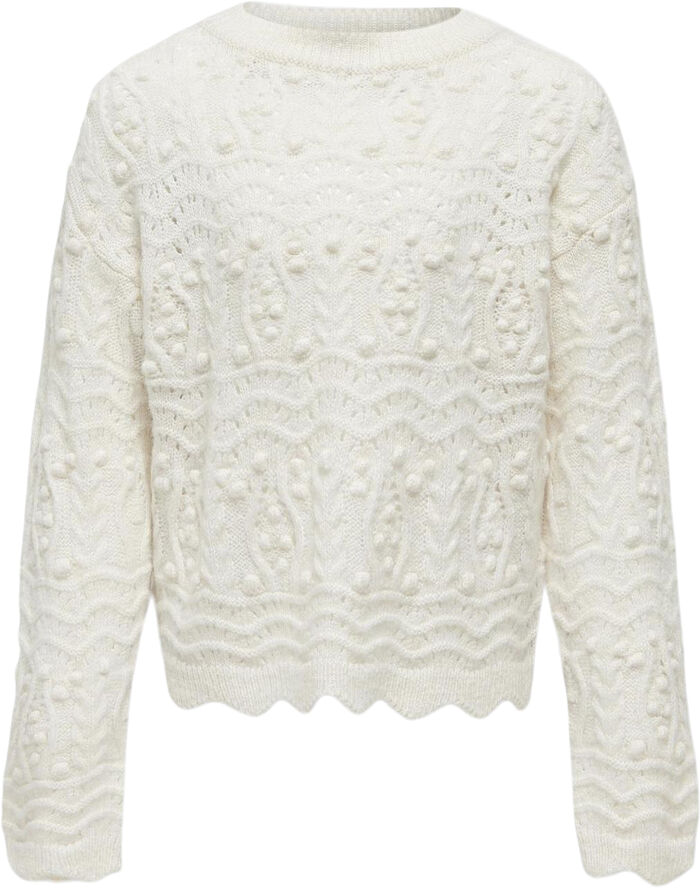 ONLY KOGGENOVA L/S O-NECK STRUCTURE KNT Birch