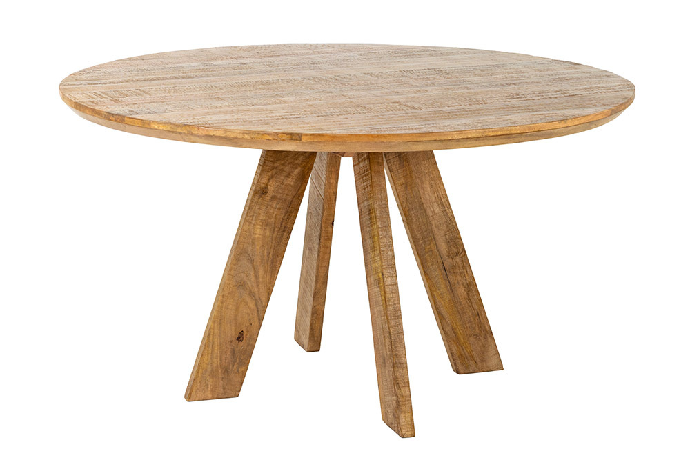 Runder Esstisch ART WOOD 120cm braun massiv Mangoholz