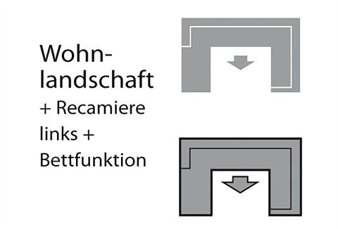 sit&more Wohnlandschaft »Mailand U-Form, B: 312 cm« optional Bettfunktion