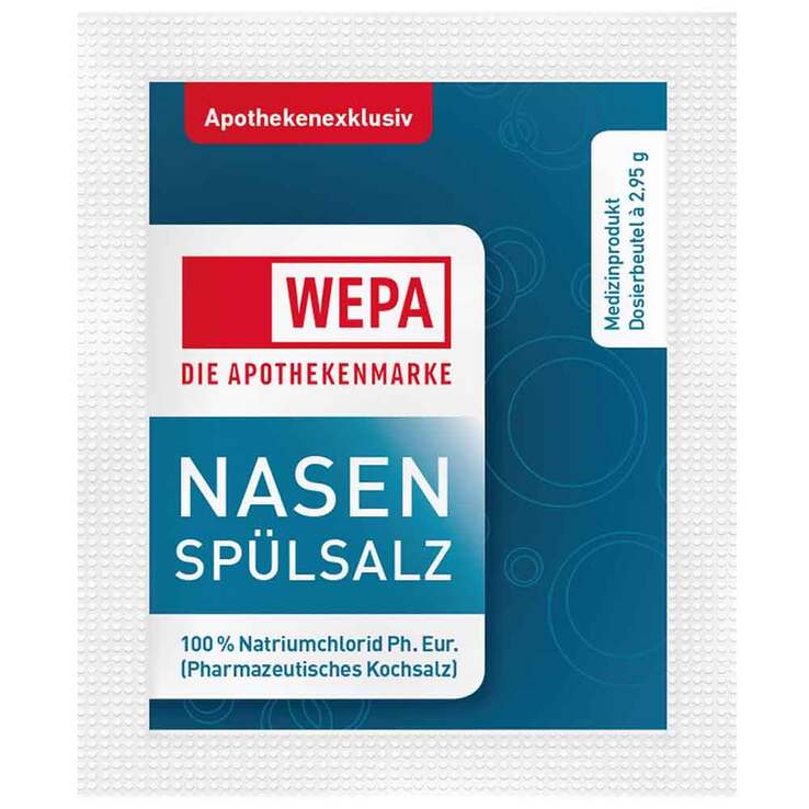 Wepa Nasenspülkanne mit 10x2,95 g Nasenspülsalz, 1 P