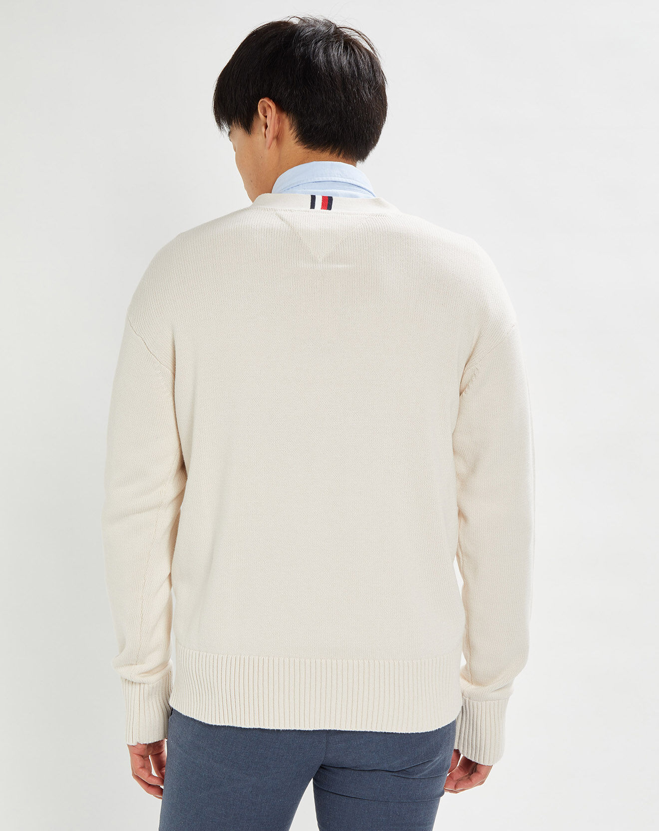 Tommy Hilfiger Cardigan Wavy Flag écru