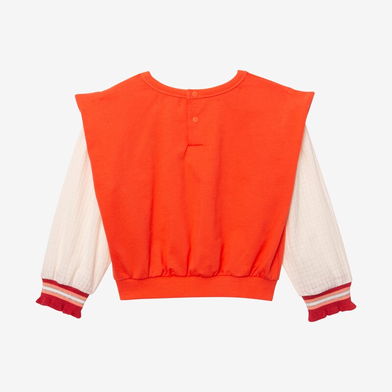Top fille bi matière orange Catimini Orange