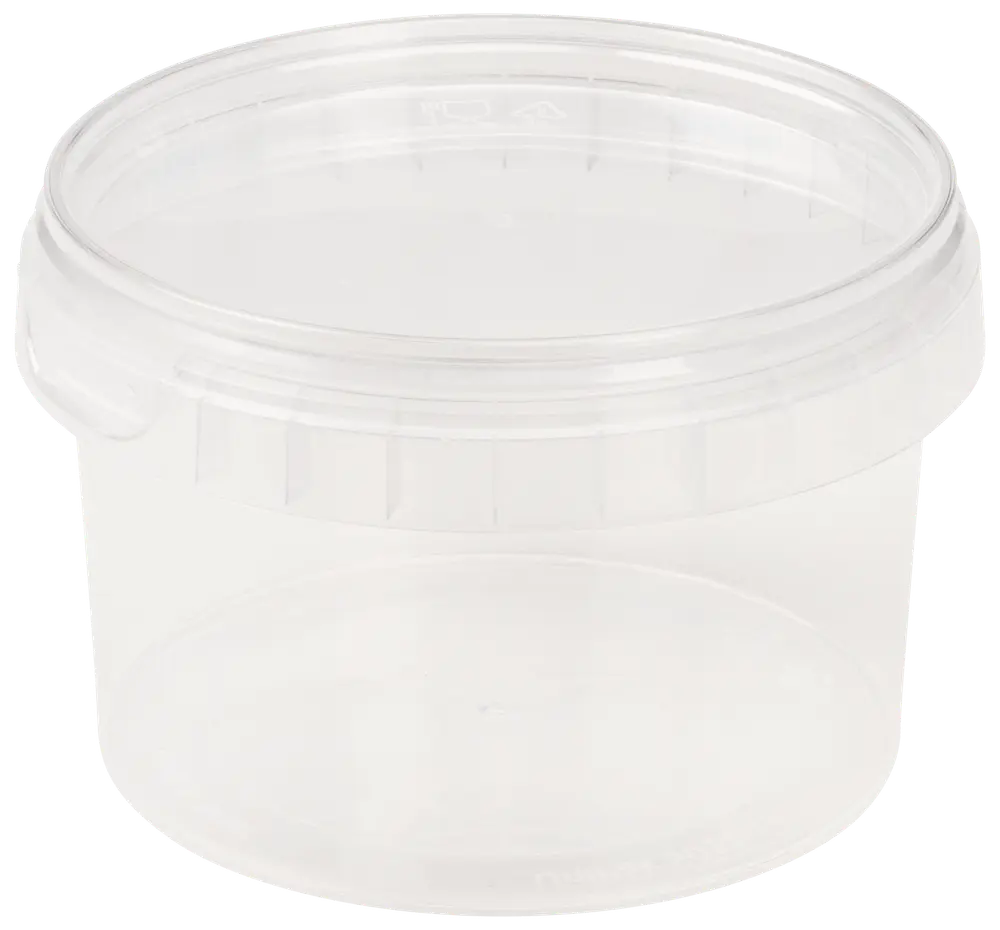 Plastbøtte med låg 280 ml Rund