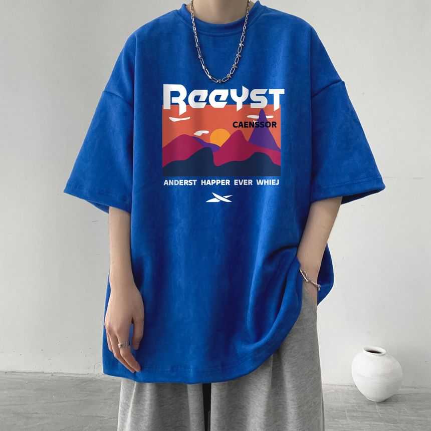 Breeson - T-shirt met ronde hals en elleboogmouwen