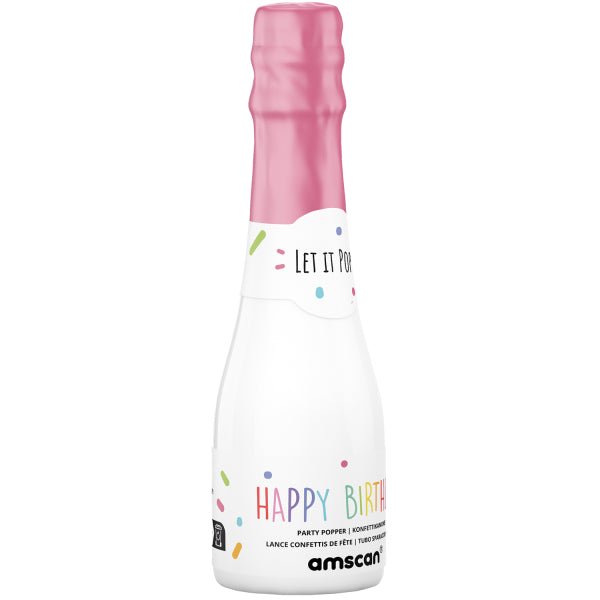 Champagne Fles Confetti Kanon Happy Birthday