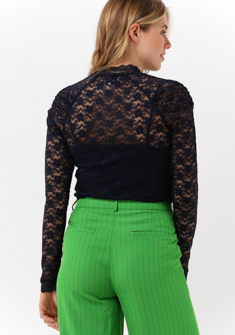 LOLLYS LAUNDRY donkerblauwe lollys laundry top ellen blouse