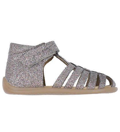 Pom Pom Sandalen - Starter Klettband Zopf - Multi Glitter