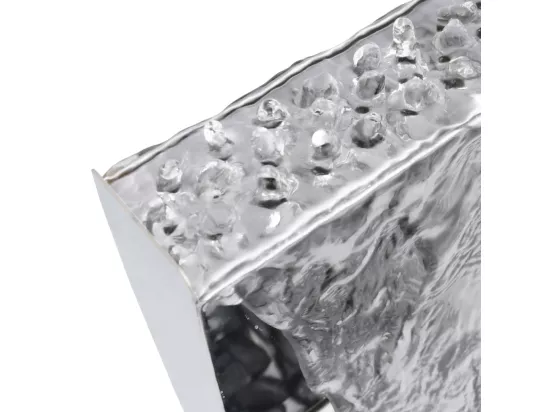 Fontaine de jardin avec pompe Acier inoxydable 130cm Courbé