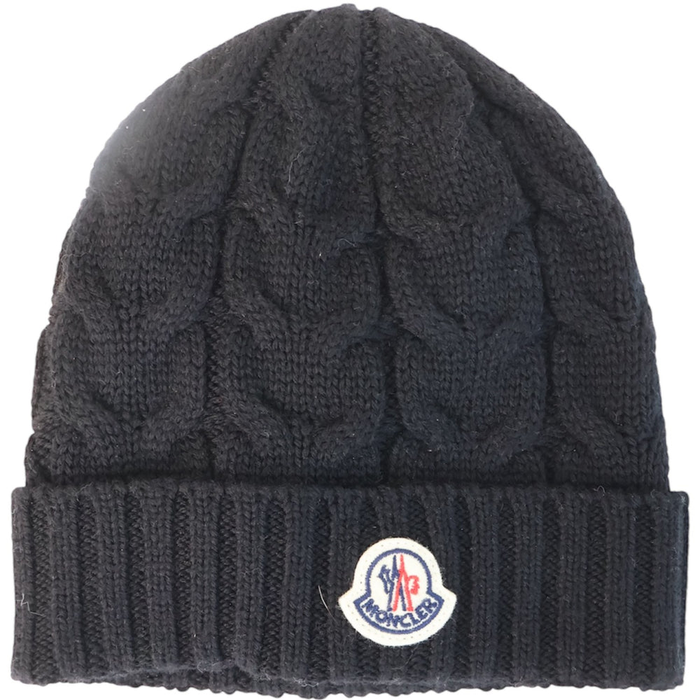 Køb Moncler Beretto Cable Beanie, M, 999 Black