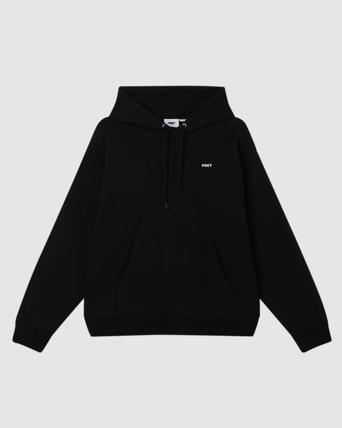 Obey Obey Icon Stencil Flame Hood Black