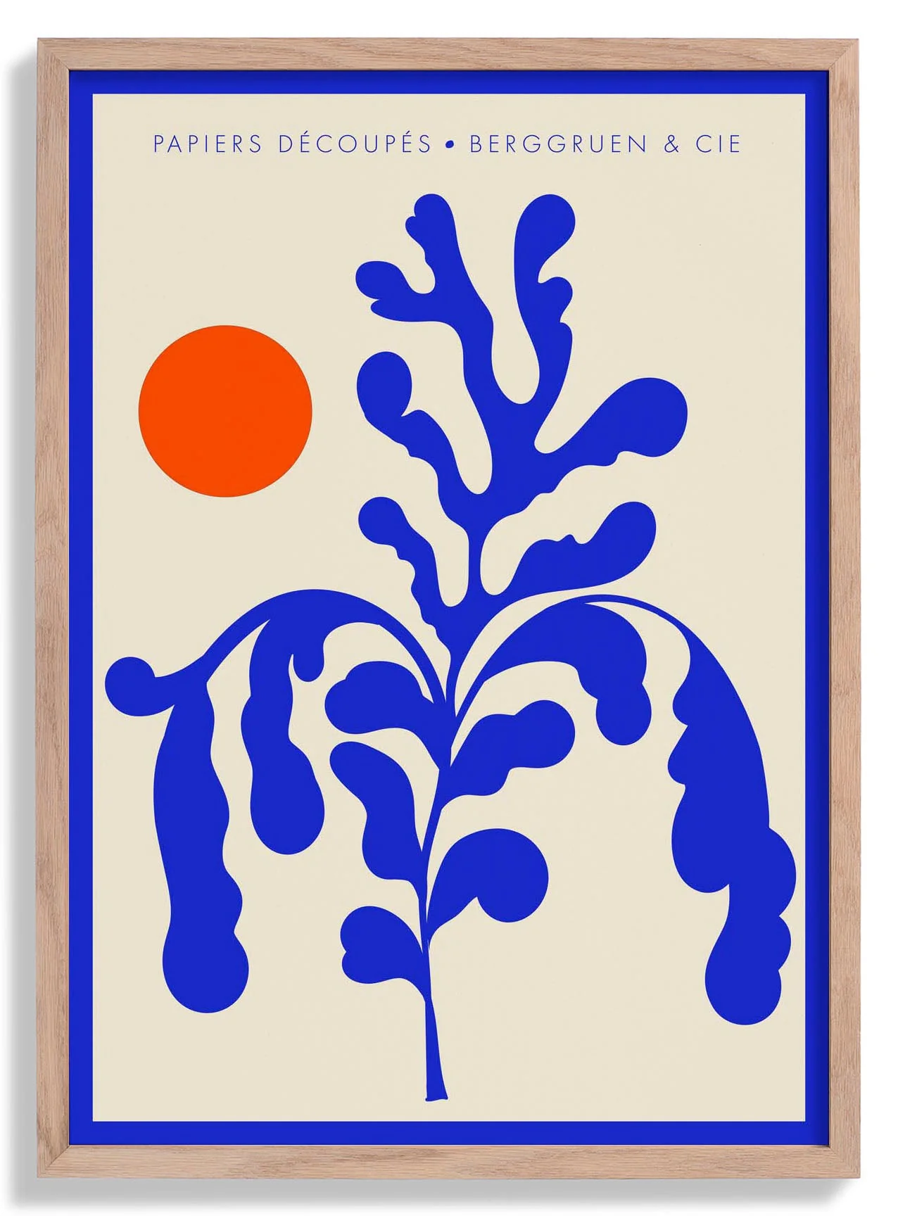 Sunshine Orange Blue Papiers Découpés Kunstausstellung