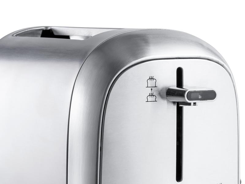 FURBER Toaster Crusty Silber Toaster zum gleichzeitigen Rösten von 2 Brotscheiben