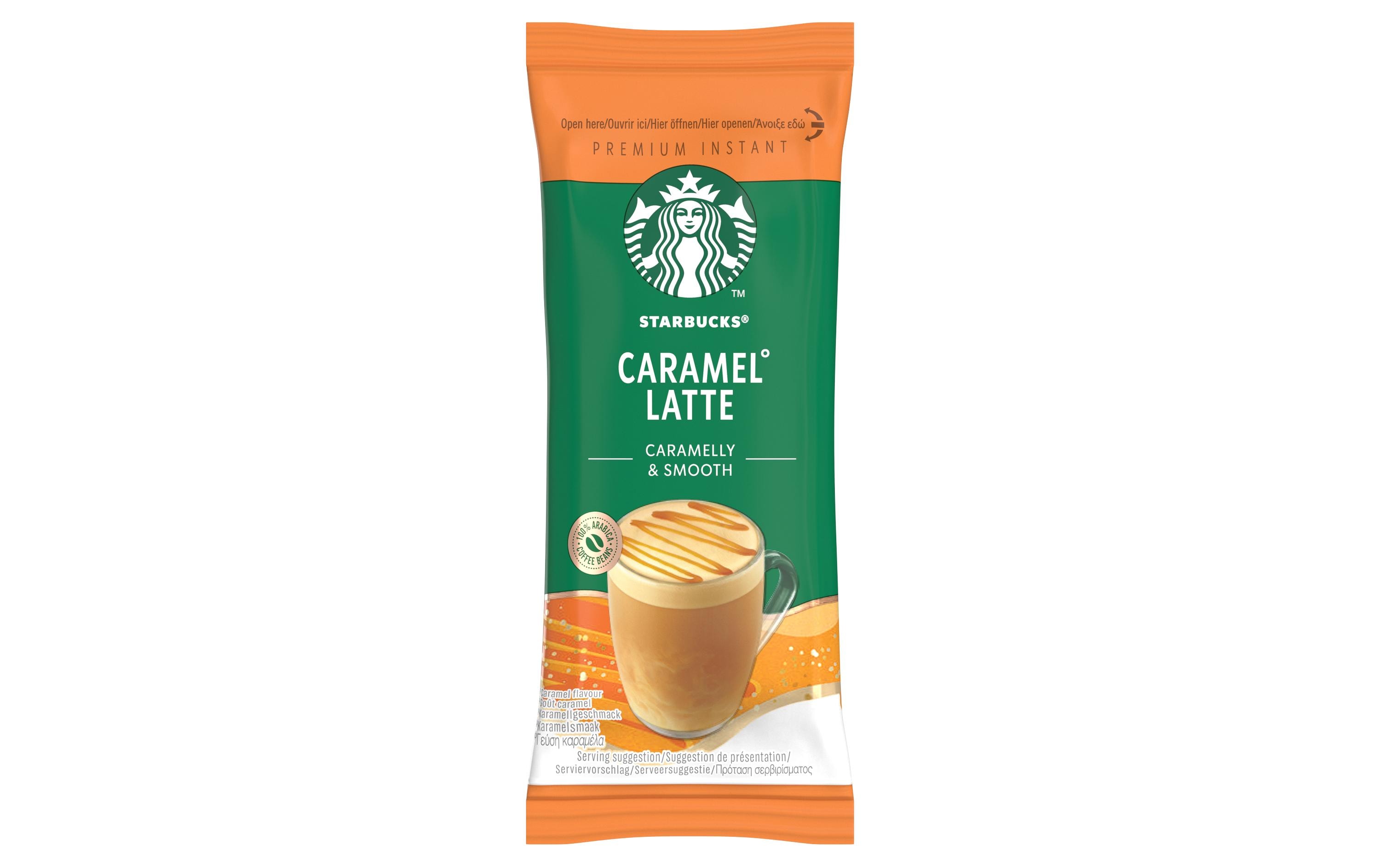 Instant Kaffee Caramel Latte 5 StückGetränkepulver mit löslichem Kaffee. Karamellgeschmack