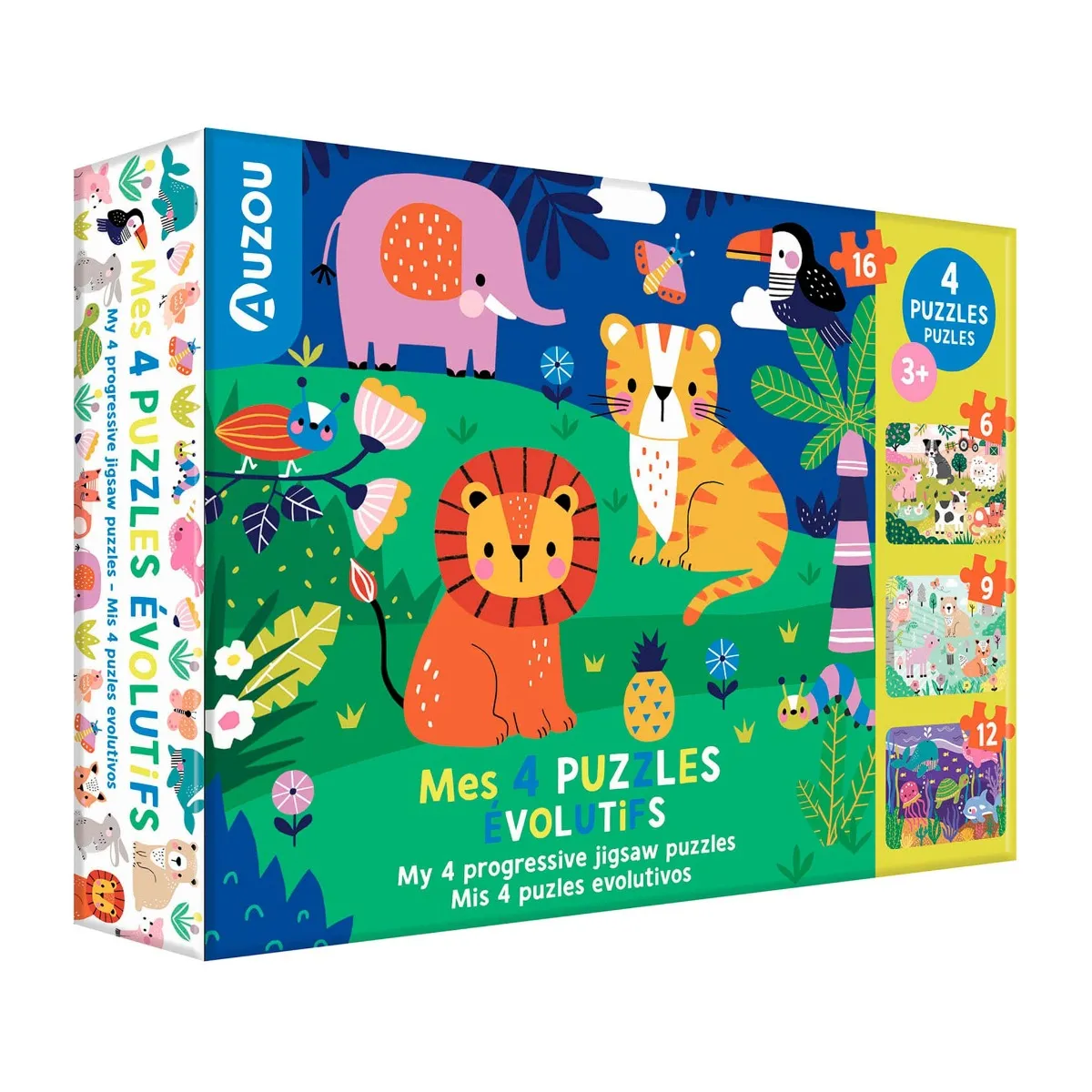 Auzou Mes 4 Puzzles Évolutifs