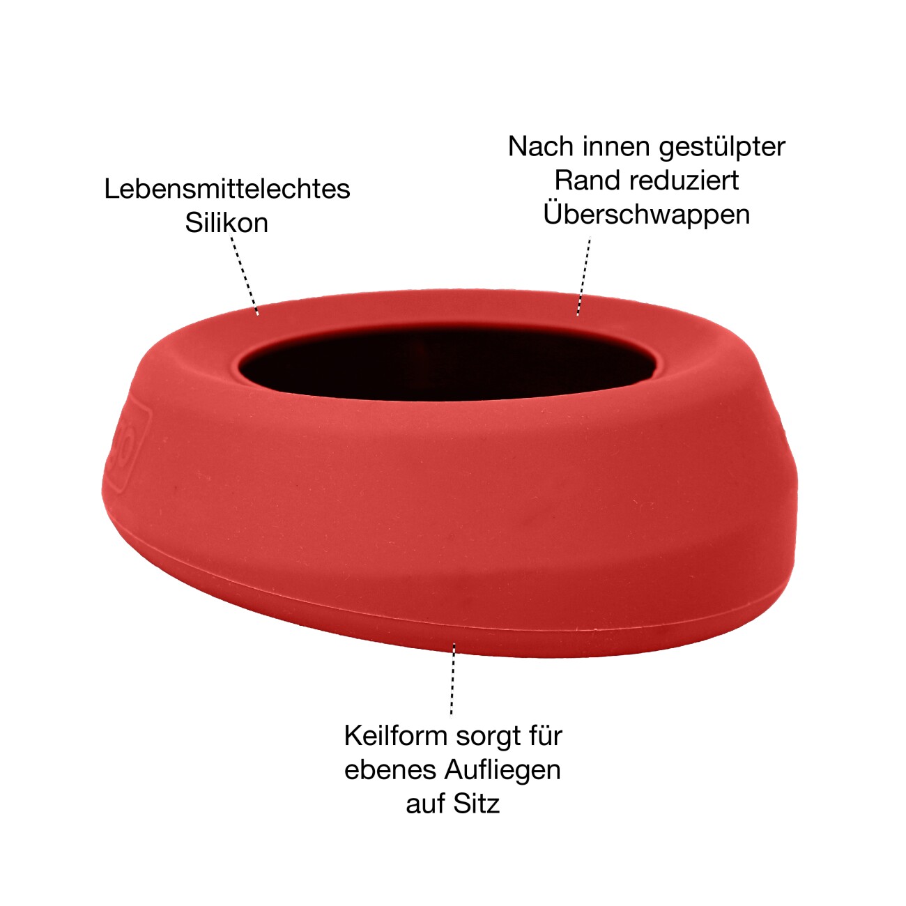Kurgo Spritzfreier Wander-Wassernapf für Hunde rot