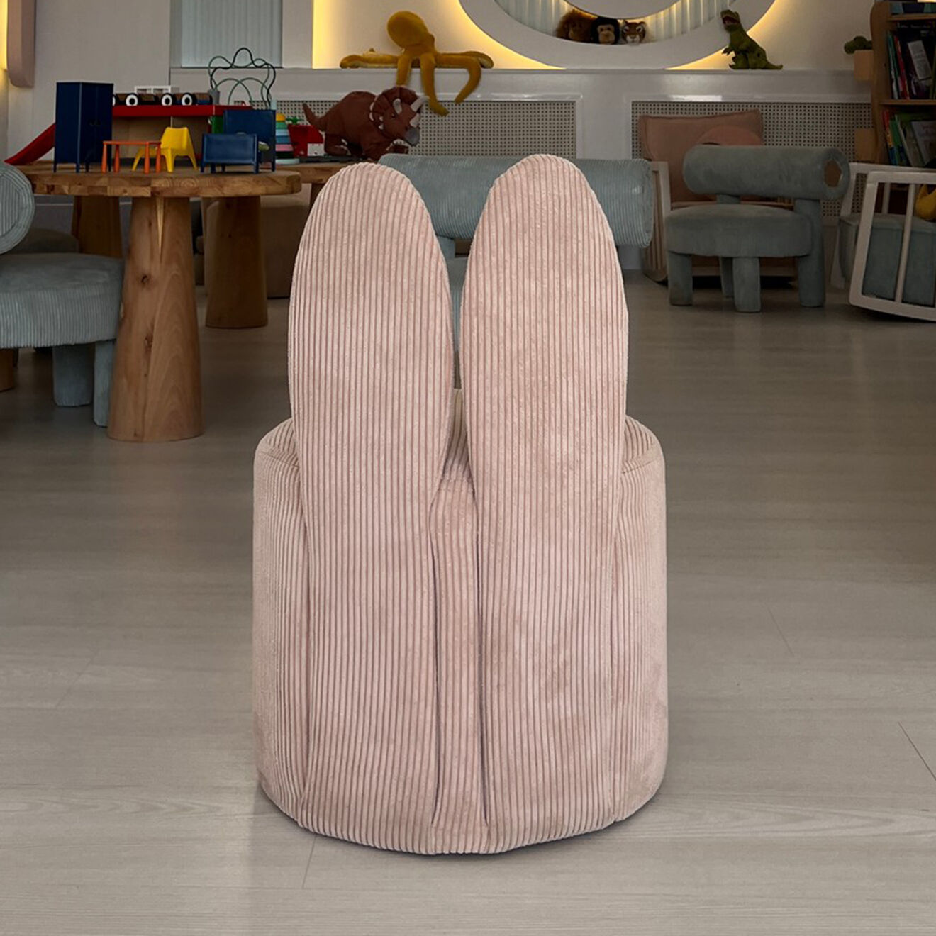 Homitis Pouf Bunny rose - 39x58x39 cm
