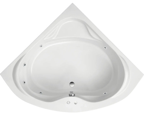 Inbouw whirlpool hoekbad OTTOFOND Giona 145 x 145 cm glanzend wit 56140
