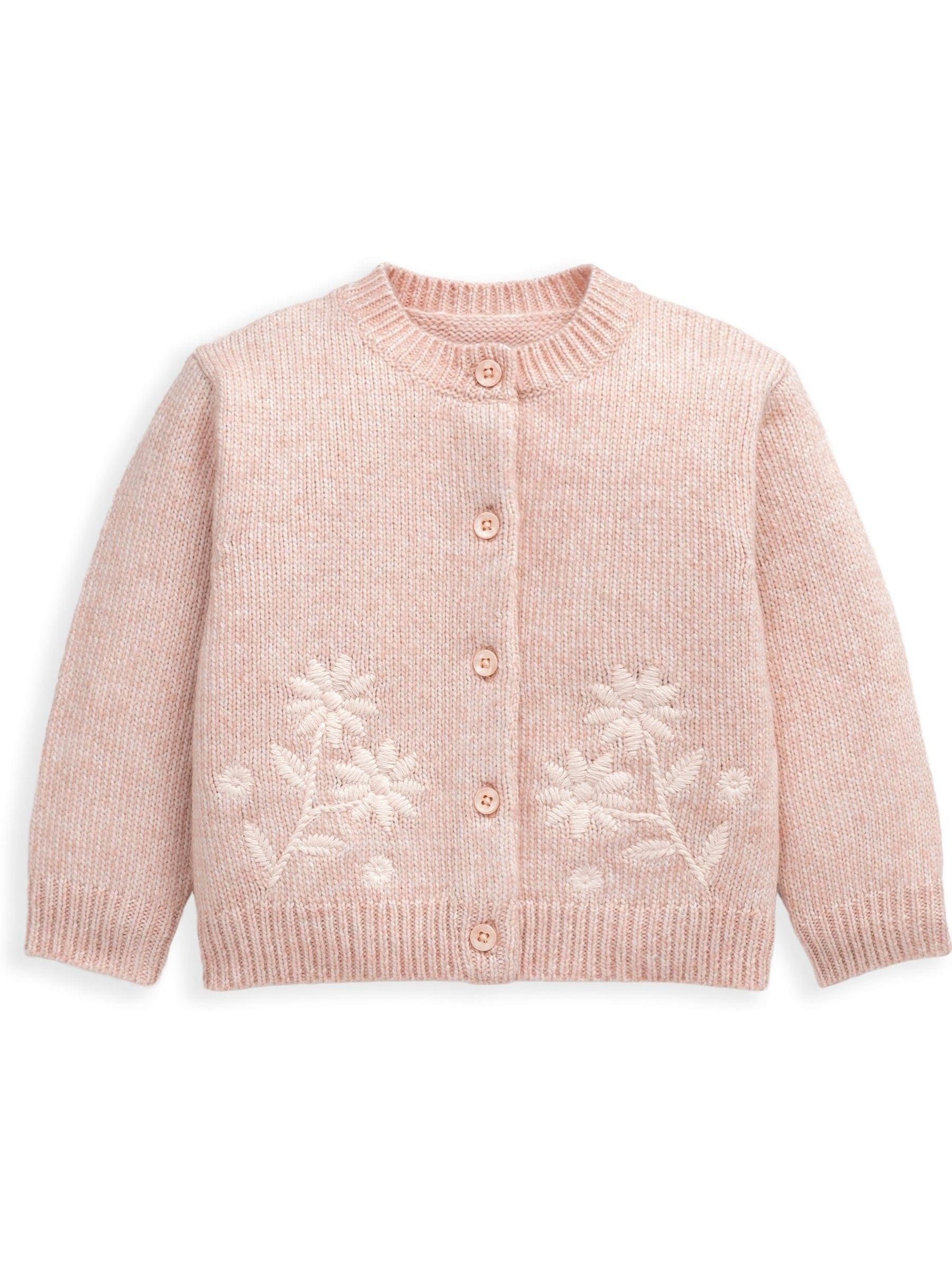Mamas & Papas Floral Cardigan & Leggings Knit Set