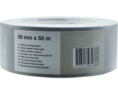 Zilveren textieltape 50 mm x 50 m