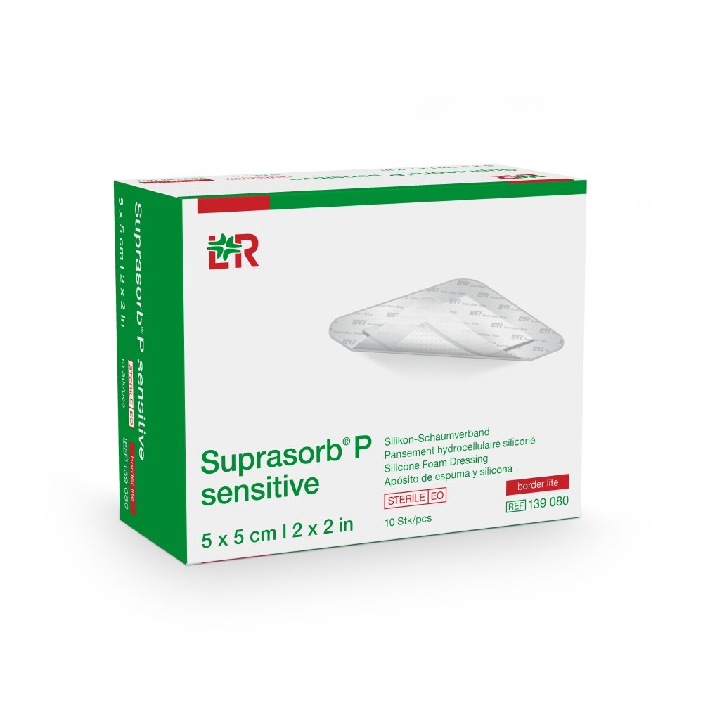 SUPRASORB P sensitive border lite<br>10 Stück, 5x5cm