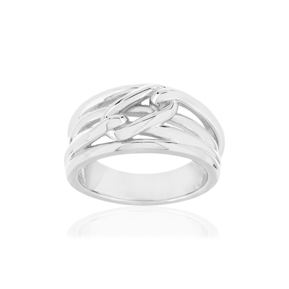 Bague argent 925 motif chaîne