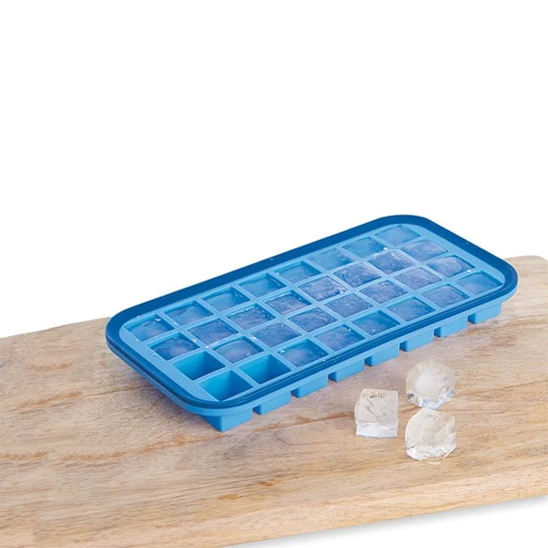 Lot 2 Bacs à glaçons silicone souple démoulage facile 32 cubes Mathon