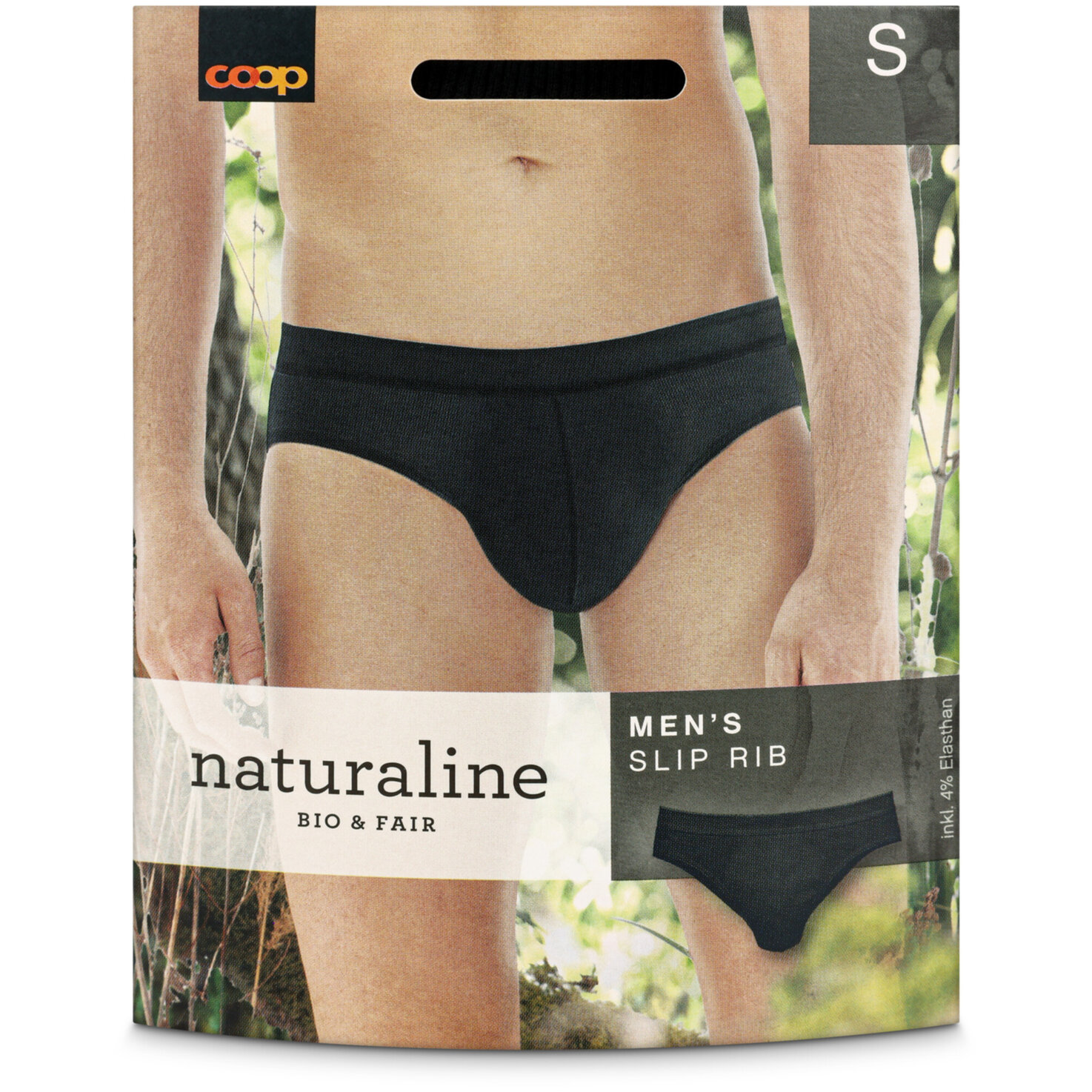 Naturaline Herren Slip Schwarz S
