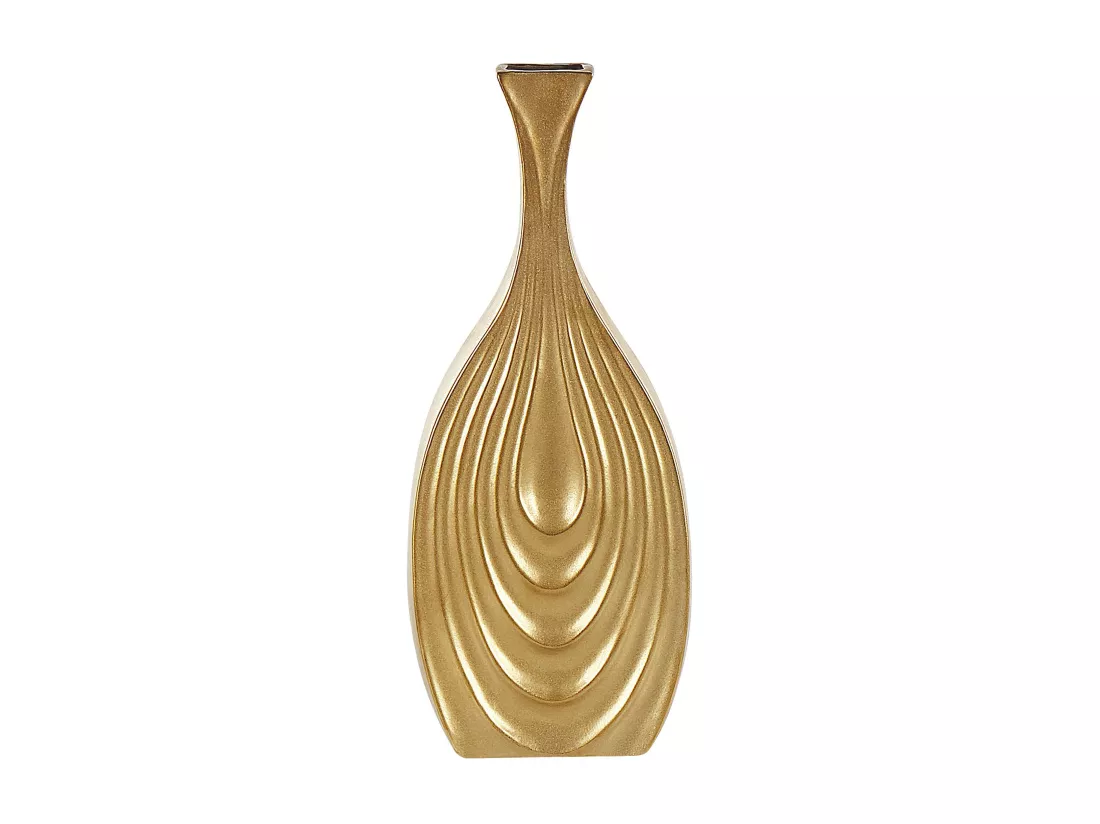 Vase décoratif THAPSUS Céramique 39 cm Doré