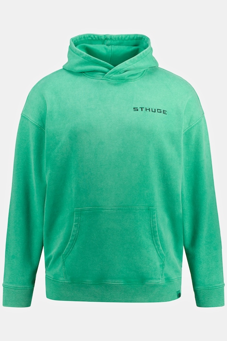 STHUGE Hoodie, oversized, acid washed, Kapuzenprint, bis 8 XL