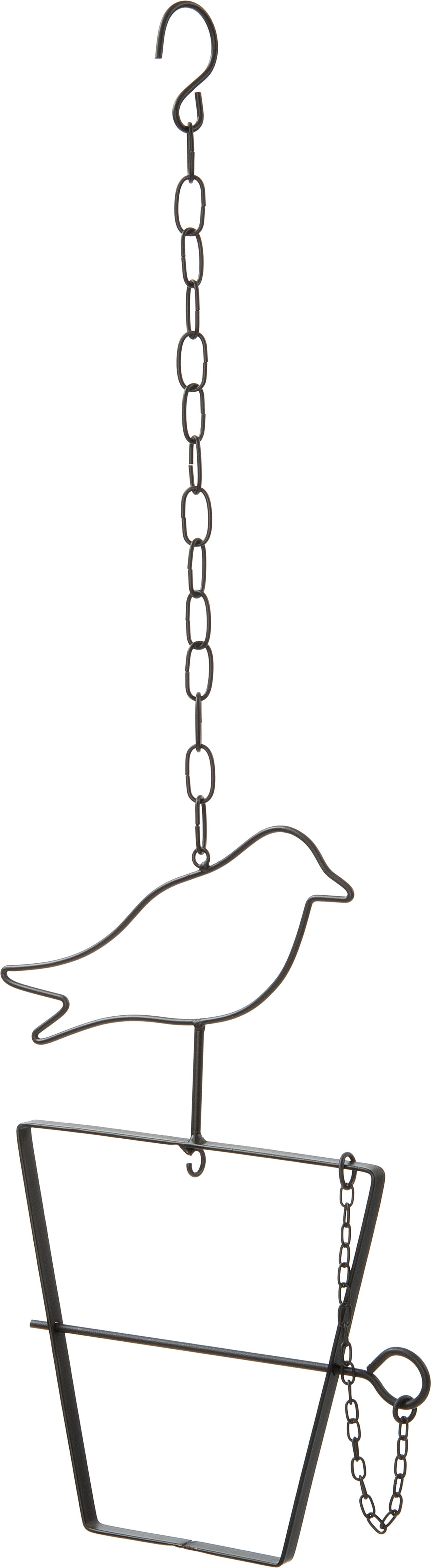 Intratuin voederhanger vogel zwart 18 x 0,5 x 37 cm