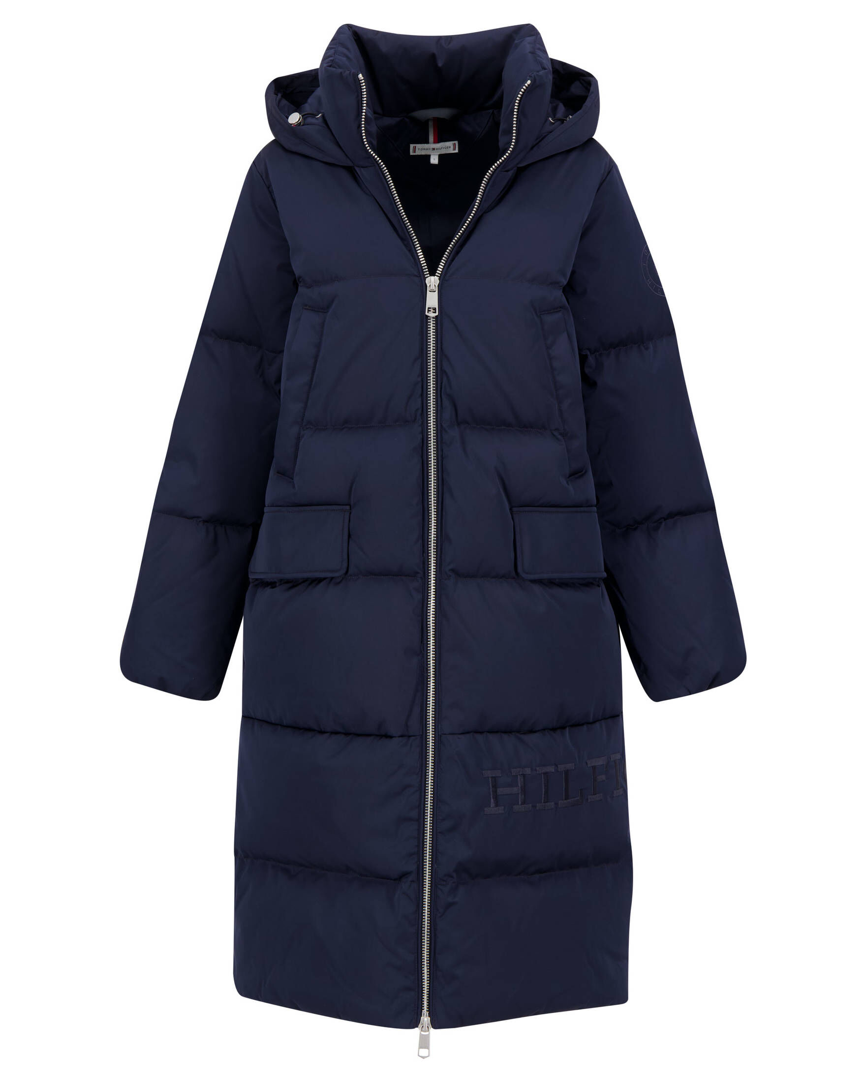 Tommy Hilfiger| Damen Daunenmantel mit Kapuze SATEEN HOODED DOWN MAXI