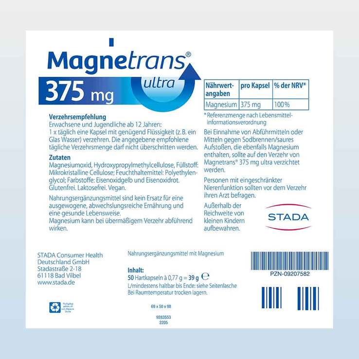 Magnetrans 375 mg ultra Kapseln, 50 St