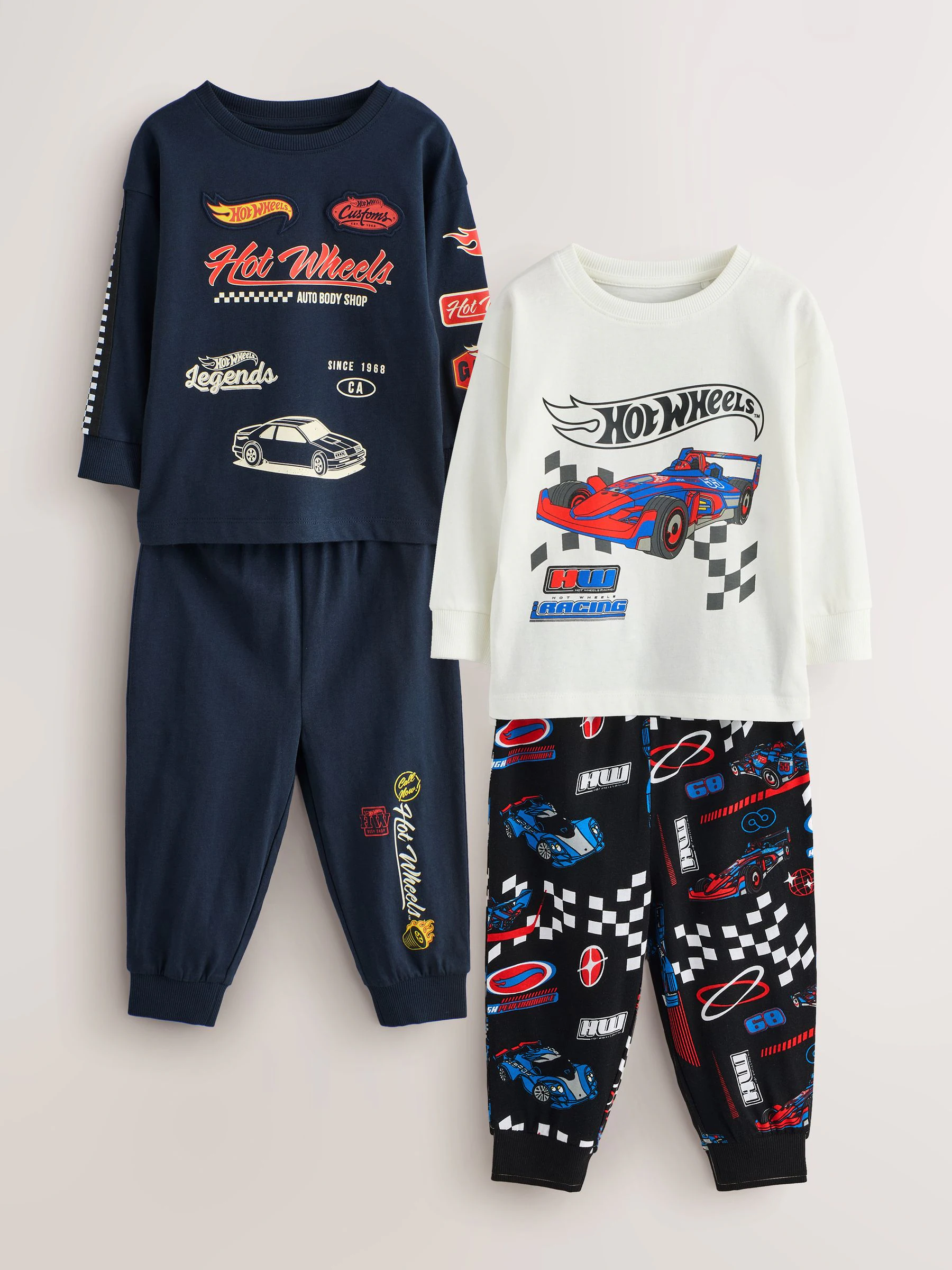 Multi Hot Wheels - Gelicentieerde knusse pyjama's 2 pack (9mnd -9jr)