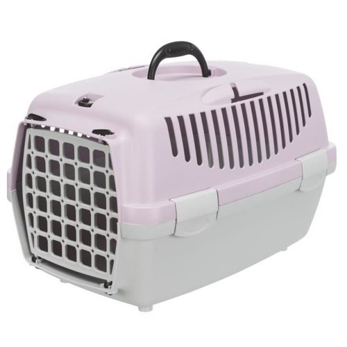 Transportadora para animais de estimação Trixie Capri com alça, cinza e malva