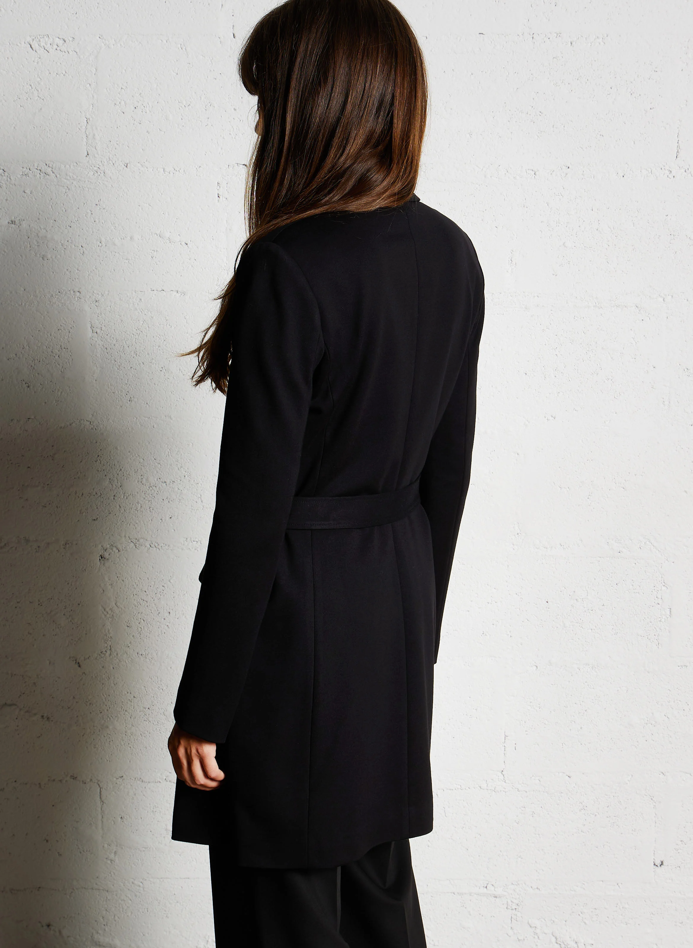 Robe courte col tailleur | Noir