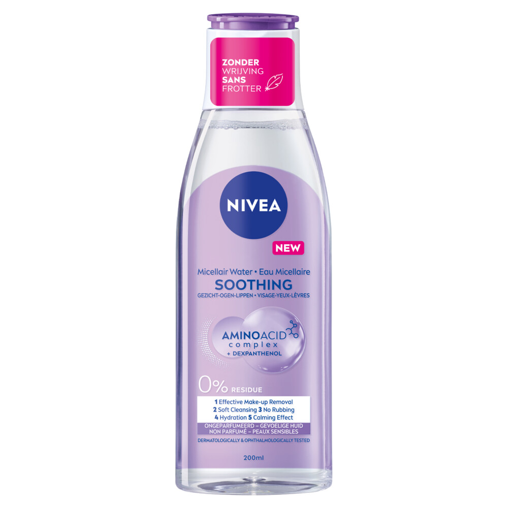 6x Nivea 0% Residu Micellair Water Gevoelige Huid200 ml