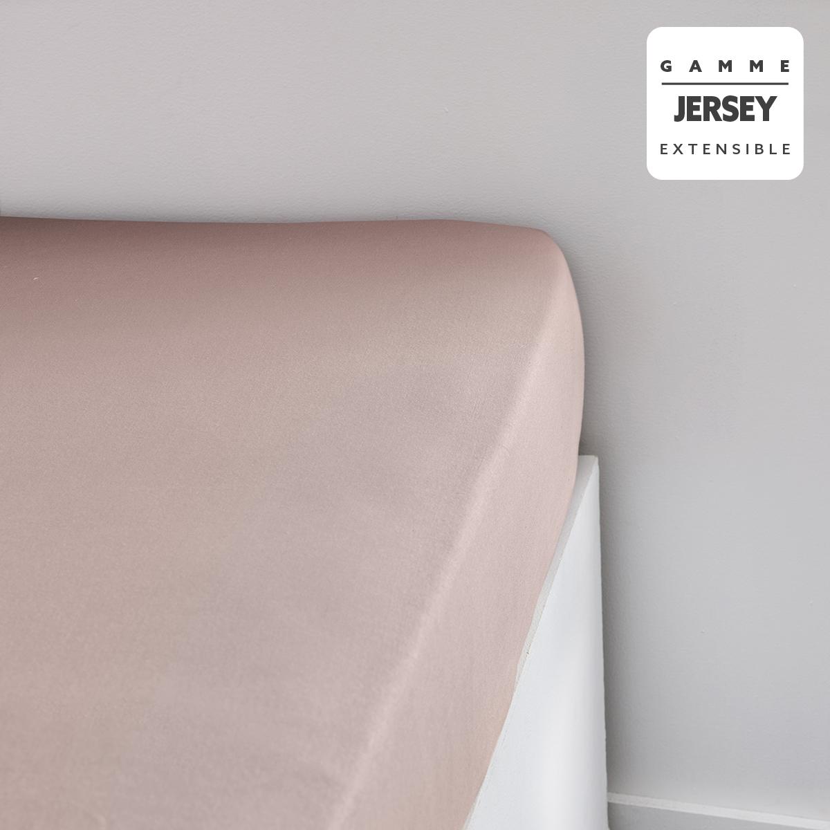 DRAP HOUSSE JERSEY 90X190CM ROSE