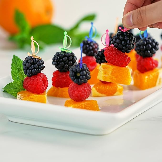 (90er Set) Cocktail Sticks Fingerfood Party Spiesse Deko Frucht Zahnstocher - Schwert