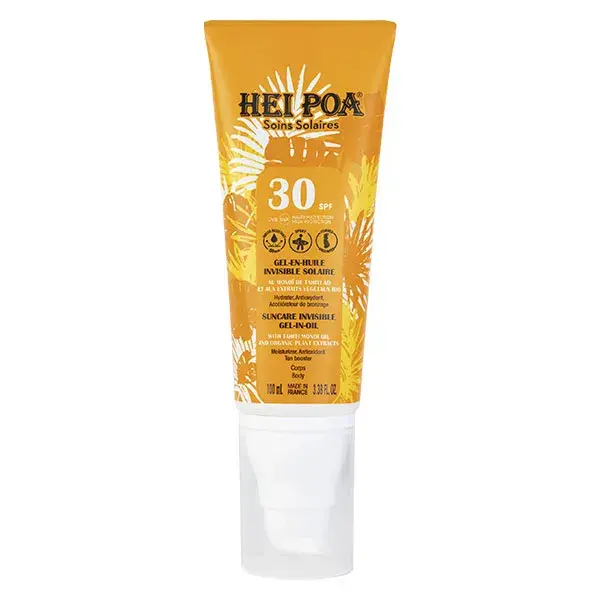 Hei Poa Gel-em-Óleo Corporal Invisível Protetor Solar FPS 30 100ml