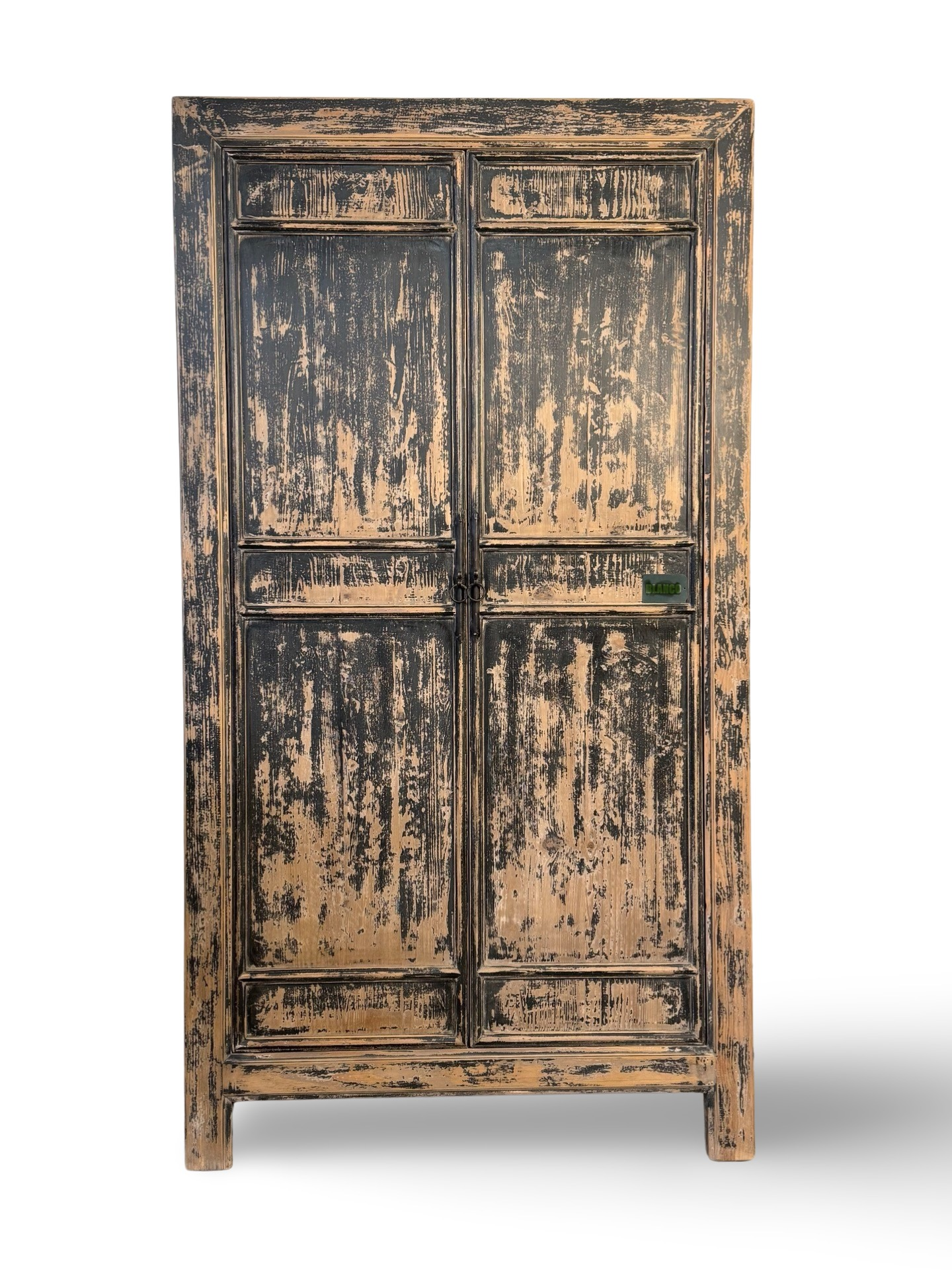 Kast 2 deurs zwart/naturel Kast 2Dr zwart/f Unieke